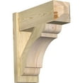 thumbnail image 1 of Ekena Millwork 8"W x 22"D x 22"H Olympic Rough Sawn Craftsman Outlooker, Douglas Fir, 1 of 4