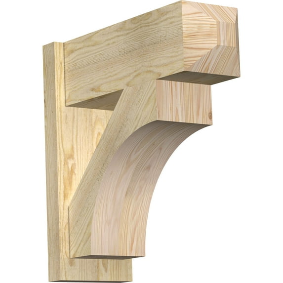 Ekena Millwork 8"W x 22"D x 22"H Westlake Rough Sawn Craftsman Outlooker, Douglas Fir