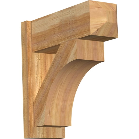 Ekena Millwork 8"W x 22"D x 22"H Westlake Rough Sawn Craftsman Outlooker, Western Red Cedar