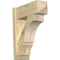 thumbnail image 1 of Ekena Millwork 8"W x 22"D x 26"H Balboa Rough Sawn Arts and Crafts Outlooker, Douglas Fir, 1 of 4
