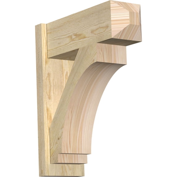 Ekena Millwork 8"W x 22"D x 26"H Imperial Rough Sawn Craftsman Outlooker, Douglas Fir