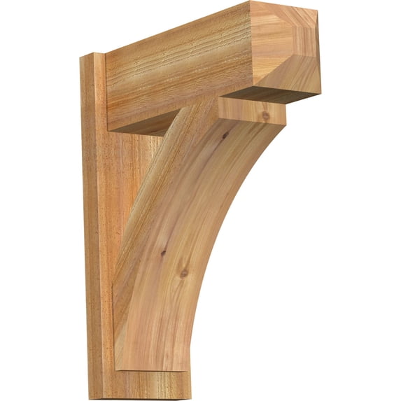 Ekena Millwork 8"W x 22"D x 26"H Thorton Rough Sawn Craftsman Outlooker, Western Red Cedar