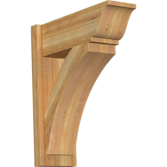 Ekena Millwork 8"W x 22"D x 26"H Thorton Rough Sawn Traditional Outlooker, Western Red Cedar