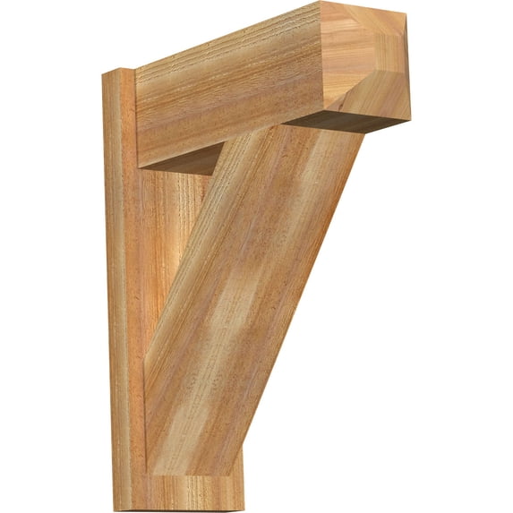 Ekena Millwork 8"W x 22"D x 26"H Traditional Rough Sawn Craftsman Outlooker, Western Red Cedar