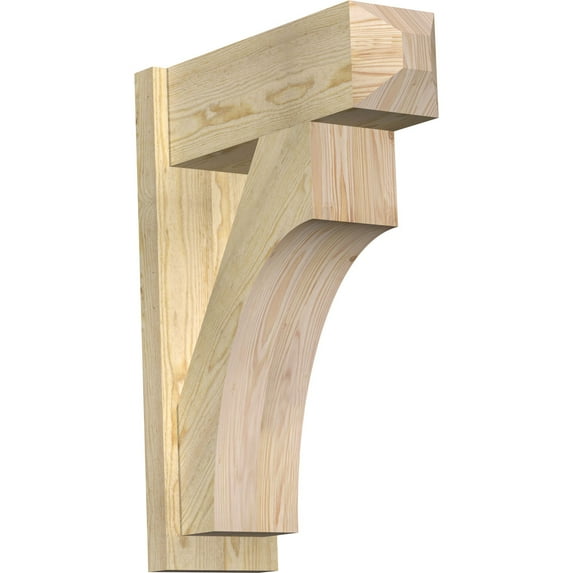 Ekena Millwork 8"W x 22"D x 30"H Westlake Rough Sawn Craftsman Outlooker, Douglas Fir