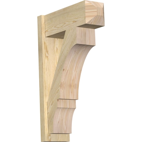 Ekena Millwork 8"W x 22"D x 34"H Balboa Rough Sawn Craftsman Outlooker, Douglas Fir