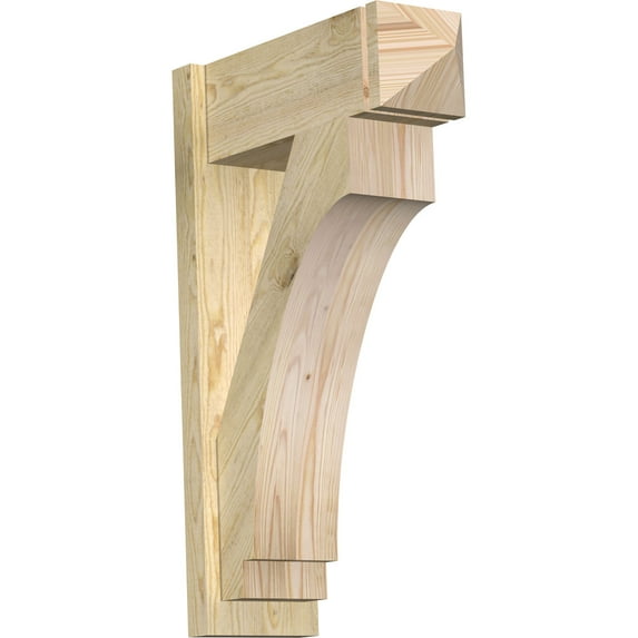 Ekena Millwork 8"W x 22"D x 34"H Imperial Rough Sawn Arts and Crafts Outlooker, Douglas Fir