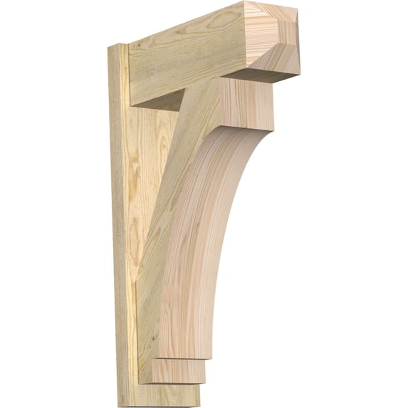 Ekena Millwork 8"W x 22"D x 34"H Imperial Rough Sawn Craftsman Outlooker, Douglas Fir