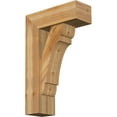 thumbnail image 1 of Ekena Millwork 8"W x 22"D x 34"H Olympic Block Rough Sawn Bracket w/ Offset Brace, Western Red Cedar, 1 of 25