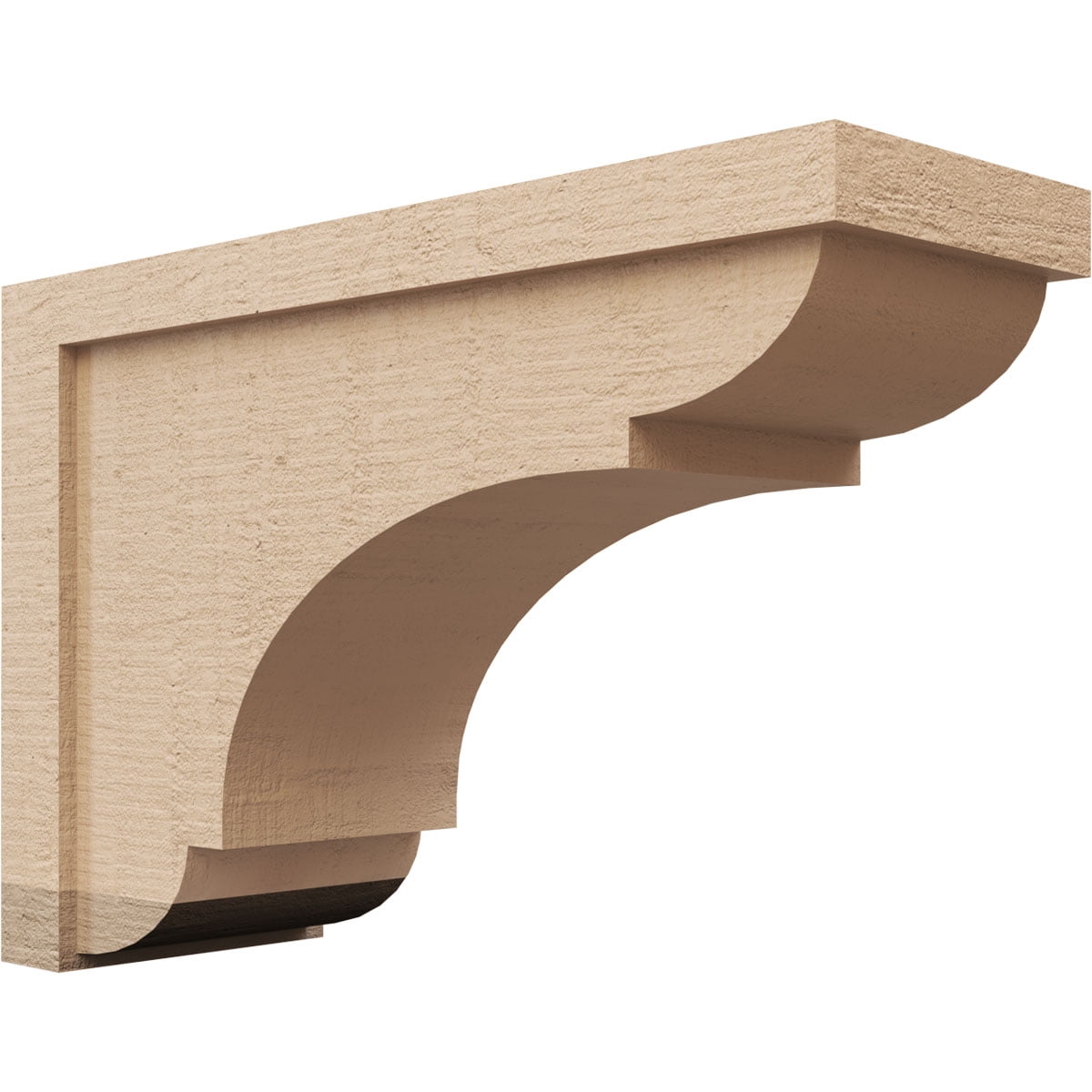 8"W x 24"D x 16"H Classic Bryant Rough Cedar Woodgrain TimberThane Corbel, Primed Tan