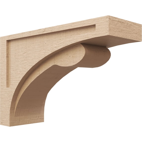 8"W x 24"D x 16"H Classic Viola Rough Cedar Woodgrain TimberThane Corbel, Primed Tan