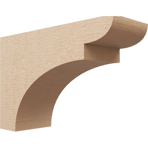 8"W x 24"D x 16"H Classic Yorktown Rough Cedar Woodgrain TimberThane Corbel, Primed Tan