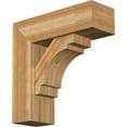 thumbnail image 1 of Ekena Millwork 8"W x 24"D x 24"H Merced Block Rough Sawn Bracket w/ Offset Brace, Western Red Cedar, 1 of 25