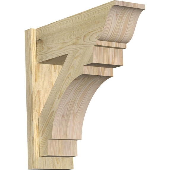 Ekena Millwork 8"W x 24"D x 24"H Merced Rough Sawn Traditional Outlooker, Douglas Fir