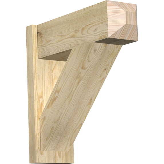 Ekena Millwork 8"W x 24"D x 24"H Traditional Rough Sawn Craftsman Outlooker, Douglas Fir