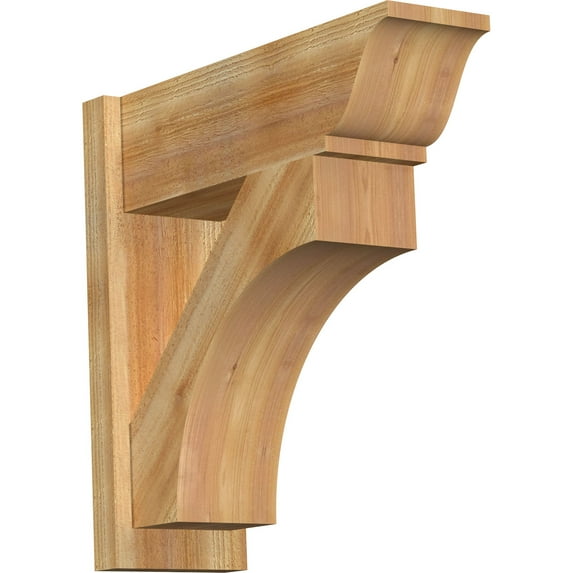 Ekena Millwork 8"W x 24"D x 24"H Westlake Rough Sawn Traditional Outlooker, Western Red Cedar