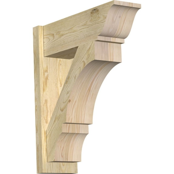 Ekena Millwork 8"W x 24"D x 28"H Balboa Rough Sawn Traditional Outlooker, Douglas Fir