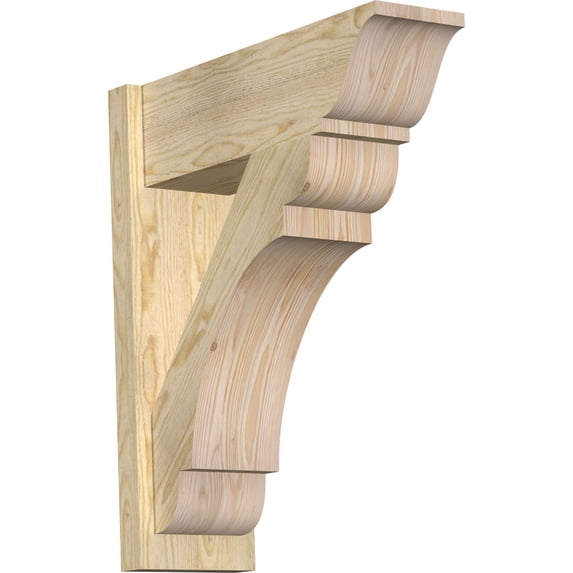 Ekena Millwork 8"W x 24"D x 28"H Olympic Rough Sawn Traditional Outlooker, Douglas Fir