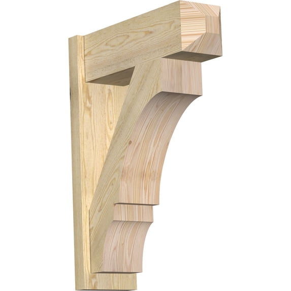 Ekena Millwork 8"W x 24"D x 32"H Balboa Rough Sawn Craftsman Outlooker, Douglas Fir