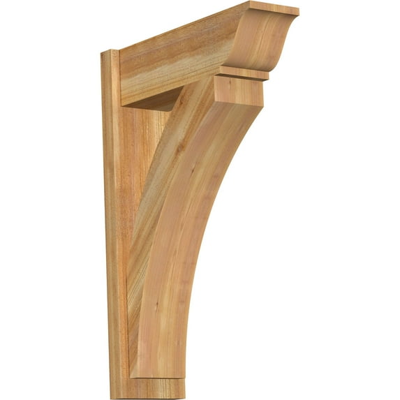 Ekena Millwork 8"W x 24"D x 36"H Thorton Rough Sawn Traditional Outlooker, Western Red Cedar