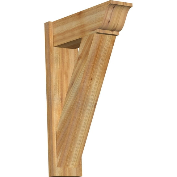 Ekena Millwork 8"W x 24"D x 36"H Traditional Rough Sawn Traditional Outlooker, Western Red Cedar