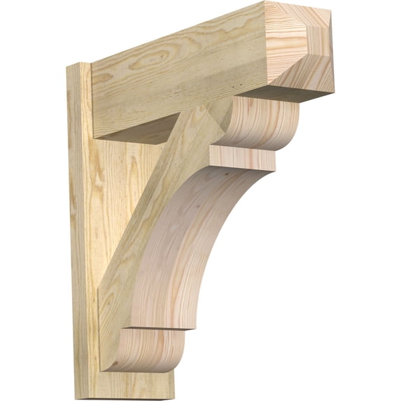 Ekena Millwork 8"W x 26"D x 26"H Olympic Rough Sawn Craftsman Outlooker, Douglas Fir