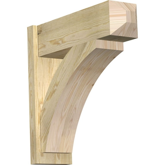 Ekena Millwork 8"W x 26"D x 26"H Thorton Rough Sawn Craftsman Outlooker, Douglas Fir