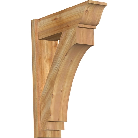 Ekena Millwork 8"W x 26"D x 34"H Imperial Rough Sawn Traditional Outlooker, Western Red Cedar