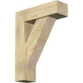 thumbnail image 1 of Ekena Millwork 8"W x 26"D x 34"H Traditional Block Rough Sawn Bracket w/ Offset Brace, Douglas Fir, 1 of 25