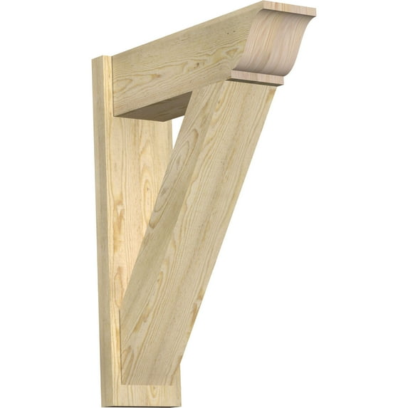 Ekena Millwork 8"W x 26"D x 34"H Traditional Rough Sawn Traditional Outlooker, Douglas Fir