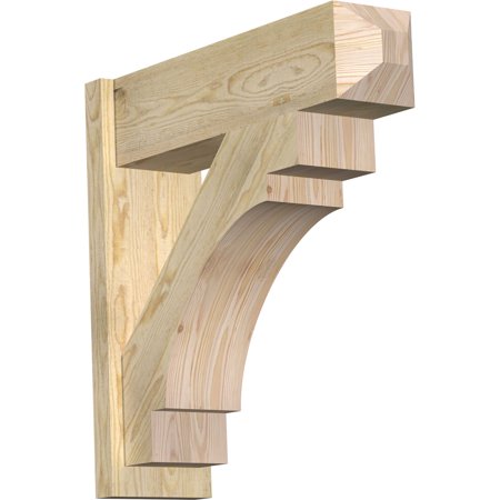 Ekena Millwork 8"W x 28"D x 28"H Merced Rough Sawn Craftsman Outlooker, Douglas Fir