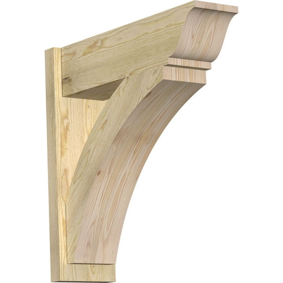 Ekena Millwork 8"W x 28"D x 28"H Thorton Rough Sawn Traditional Outlooker, Douglas Fir