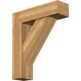thumbnail image 1 of Ekena Millwork 8"W x 28"D x 32"H Traditional Block Rough Sawn Bracket w/ Offset Brace, Western Red Cedar, 1 of 25