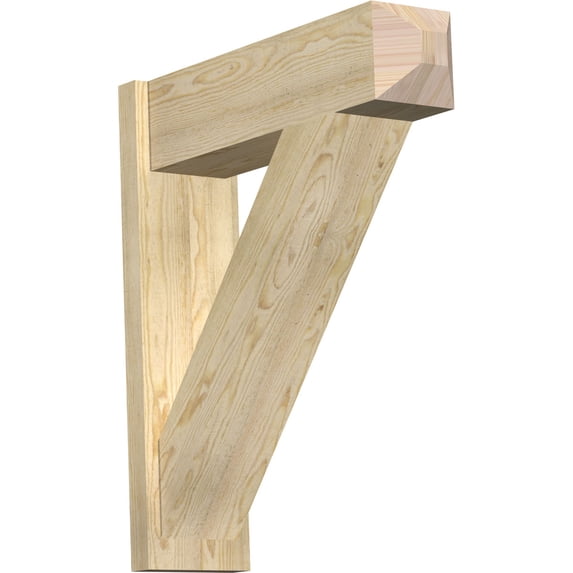 Ekena Millwork 8"W x 28"D x 32"H Traditional Rough Sawn Craftsman Outlooker, Douglas Fir