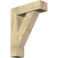 thumbnail image 1 of Ekena Millwork 8"W x 28"D x 36"H Traditional Block Rough Sawn Bracket w/ Offset Brace, Douglas Fir, 1 of 25
