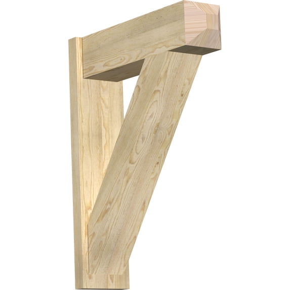 Ekena Millwork 8"W x 28"D x 36"H Traditional Rough Sawn Craftsman Outlooker, Douglas Fir