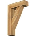 thumbnail image 1 of Ekena Millwork 8"W x 28"D x 40"H Traditional Block Rough Sawn Bracket w/ Offset Brace, Western Red Cedar, 1 of 25