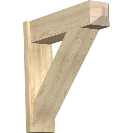 Ekena Millwork 8"W x 30"D x 30"H Traditional Rough Sawn Craftsman Outlooker, Douglas Fir