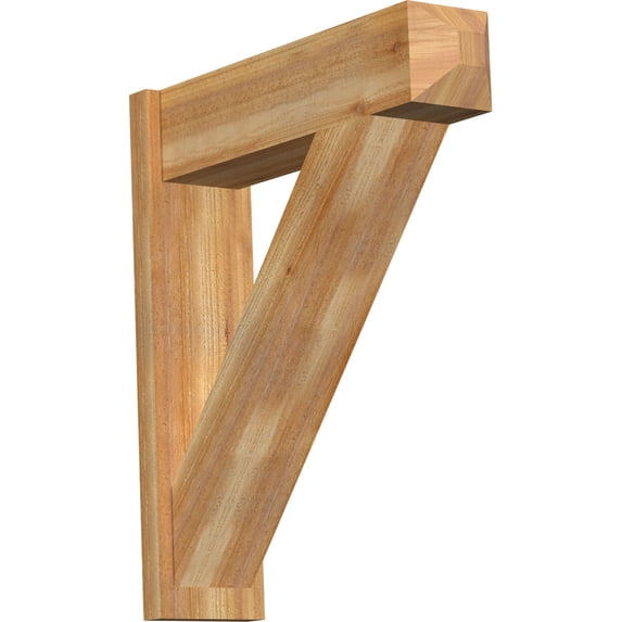 Ekena Millwork 8"W x 30"D x 34"H Traditional Rough Sawn Craftsman Outlooker, Western Red Cedar
