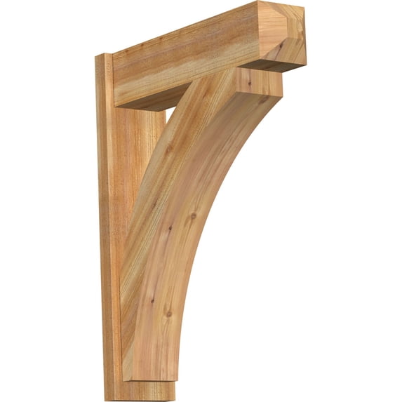 Ekena Millwork 8"W x 30"D x 38"H Thorton Rough Sawn Craftsman Outlooker, Western Red Cedar