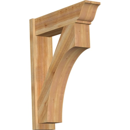Ekena Millwork 8"W x 30"D x 38"H Westlake Rough Sawn Traditional Outlooker, Western Red Cedar