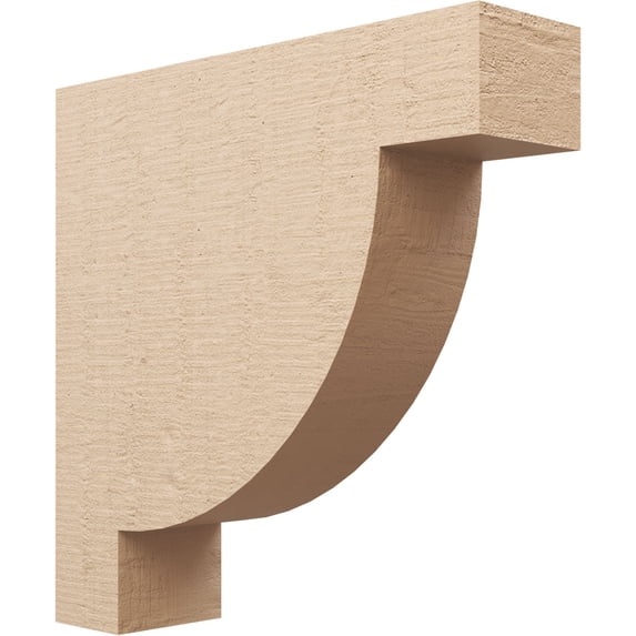 8"W x 32"D x 32"H Thin Alpine Rough Cedar Woodgrain TimberThane Corbel, Primed Tan