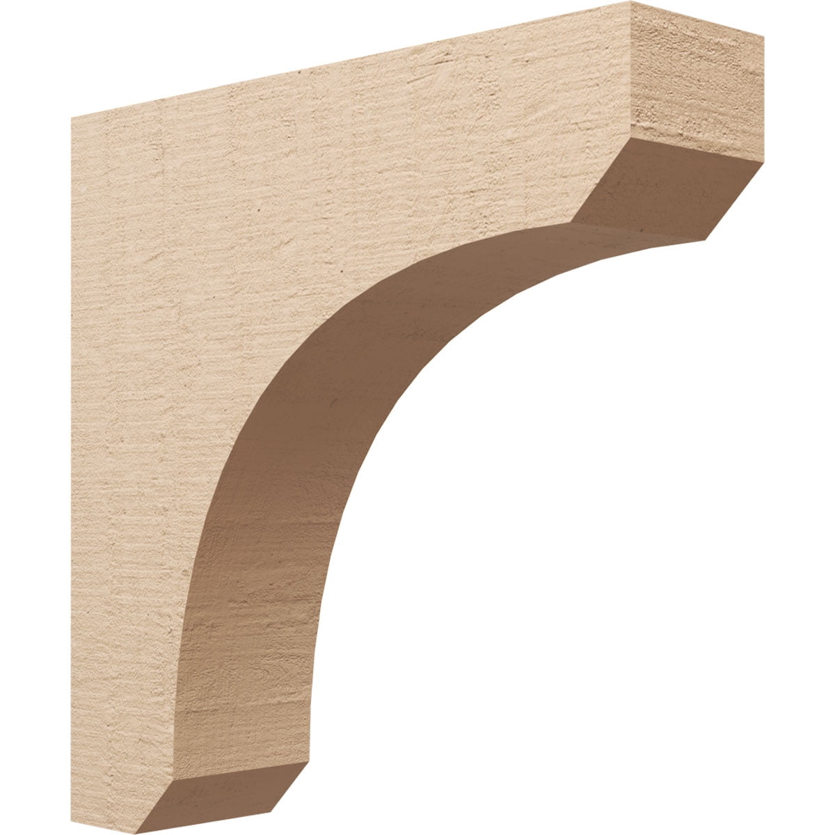 8"W x 32"D x 32"H Thin Legacy Rough Cedar Woodgrain TimberThane Corbel, Primed Tan