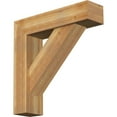 thumbnail image 1 of Ekena Millwork 8"W x 32"D x 32"H Traditional Block Rough Sawn Bracket w/ Offset Brace, Western Red Cedar, 1 of 25