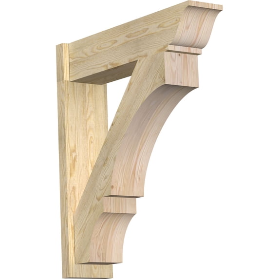 Ekena Millwork 8"W x 32"D x 36"H Balboa Rough Sawn Traditional Outlooker, Douglas Fir