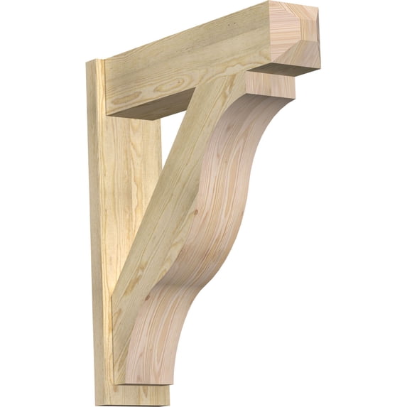 Ekena Millwork 8"W x 32"D x 36"H Funston Rough Sawn Craftsman Outlooker, Douglas Fir