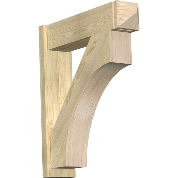 Ekena Millwork 8"W x 32"D x 36"H Westlake Rough Sawn Arts and Crafts Outlooker, Douglas Fir