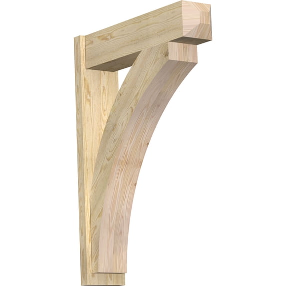 Ekena Millwork 8"W x 32"D x 44"H Thorton Rough Sawn Craftsman Outlooker, Douglas Fir