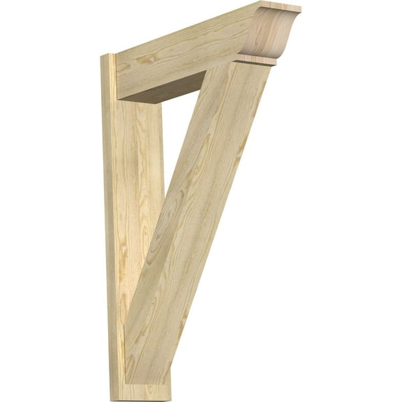 Ekena Millwork 8"W x 32"D x 44"H Traditional Rough Sawn Traditional Outlooker, Douglas Fir