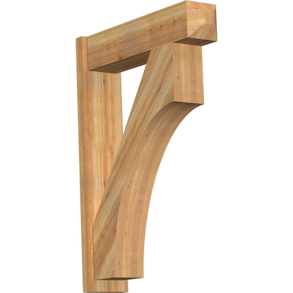 Ekena Millwork 8"W x 32"D x 44"H Westlake Rough Sawn Craftsman Outlooker, Western Red Cedar